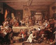 HOGARTH, William An Election Entertainment f oil painting artist